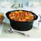 MegaChef Brushed Copper & Black Round Triple 1.5qt. Slow Cooker & Buffet Server Finish With 3 Ceramic Cooking Pots & Removable Lid Rests